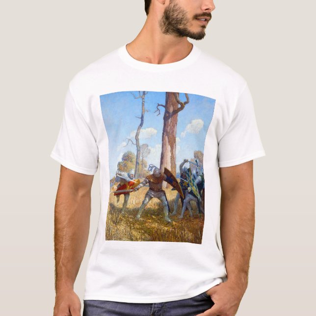 The Slay of Herr Lamorak, c. 1922 av N.C. Wyeth T Shirt (Framsida)