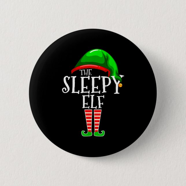 The Sleepy Elf Group Matching Family Christmas Gif Knapp (Framsida)