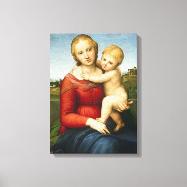 The Small Cowper Madonna, c.1505 (olja på panelen) Canvastryck (Framsida)