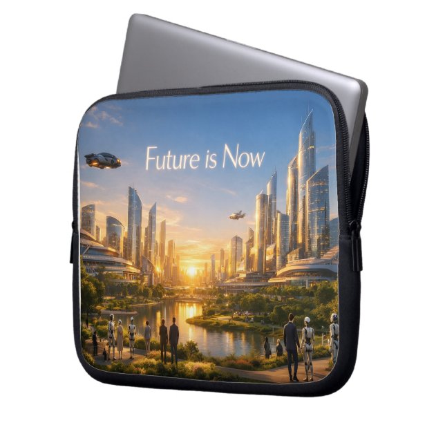 The Smart City of the Future Laptop Fodral (Framsidan Vänster)