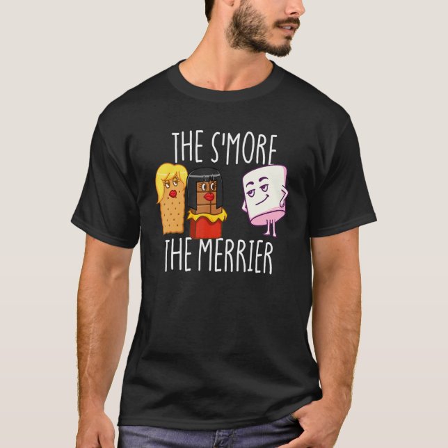 The S'More The Merrier S'mores Marshmallow Smores T Shirt (Framsida)