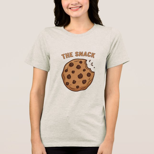 The Snack Choklad Chip Cookie Matchande Par T Shirt (Framsida)
