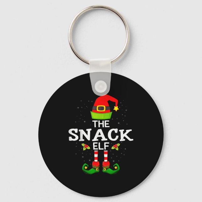 The Snack Elf Christmas Family Matching Pajama  Nyckelring (Framsida)