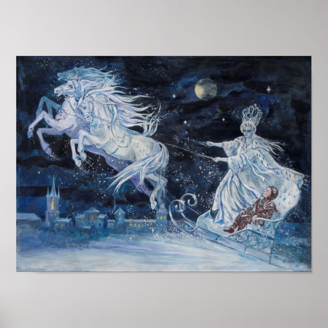 "The Snö Queen" illustration av Elena Ringo Poster (Framsidan)