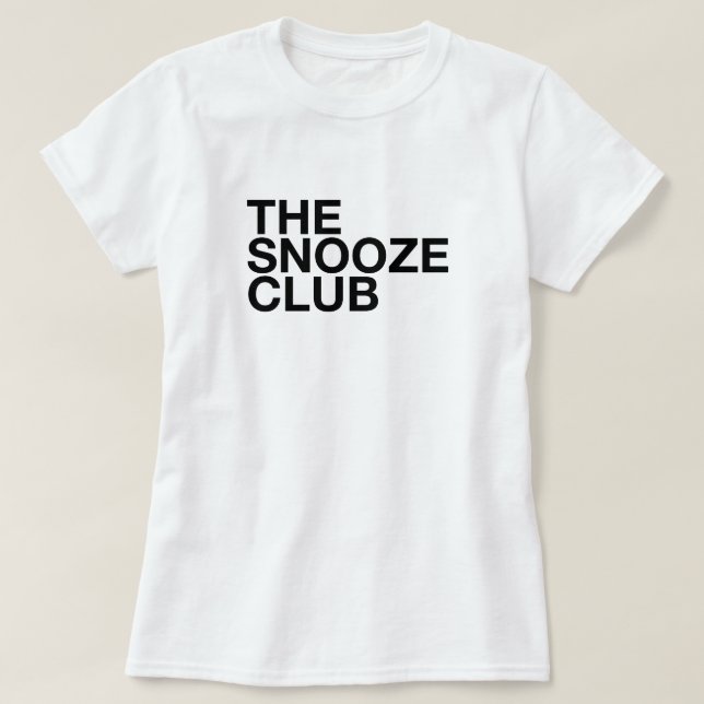The Snooze Club - Minimal Typography Tee (Design framsida)