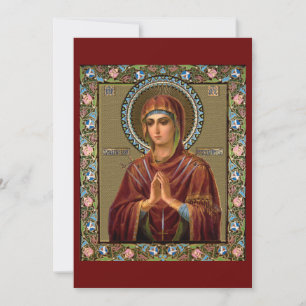 "The Softener of Evil Hearts" ikon prayer card Inbjudningar