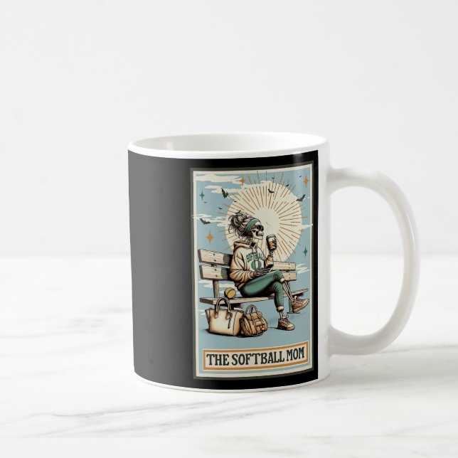 The Softll Mom Tarot Card Skeleton Coffee Mors Dag Kaffemugg (Höger)