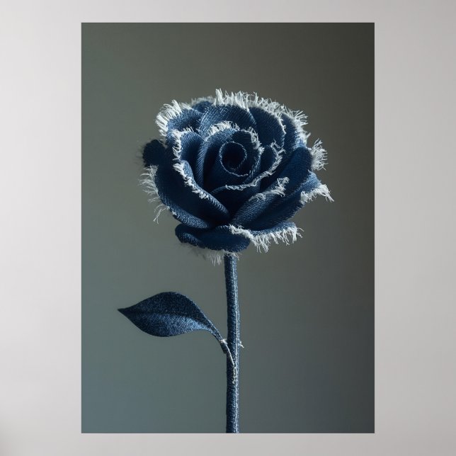 The Solitary Pride of a Reconstructed Denim Rose Poster (Framsidan)