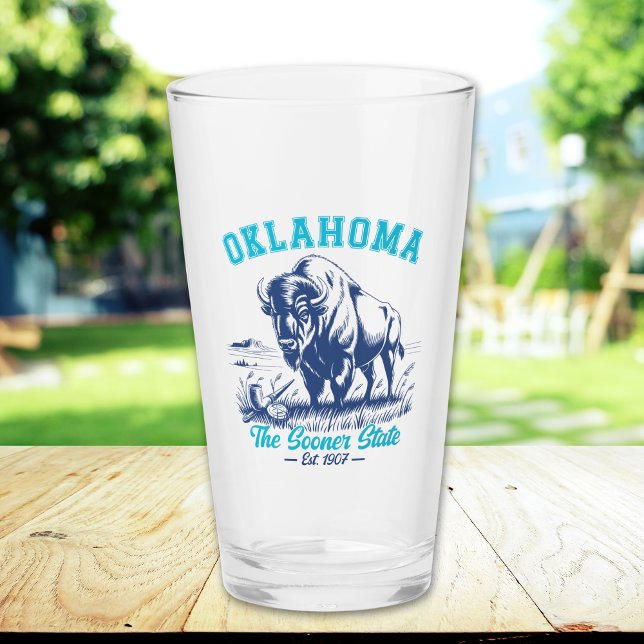 The Sooner State Bison Art – Oklahoma Spuvenir Glaskopp (Skapare uppladdad)