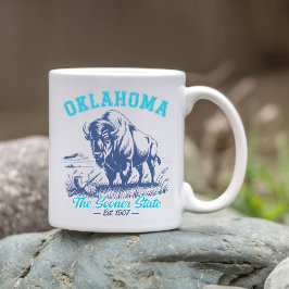 The Sooner State Bison Art – Oklahoma State Design Kaffemugg
