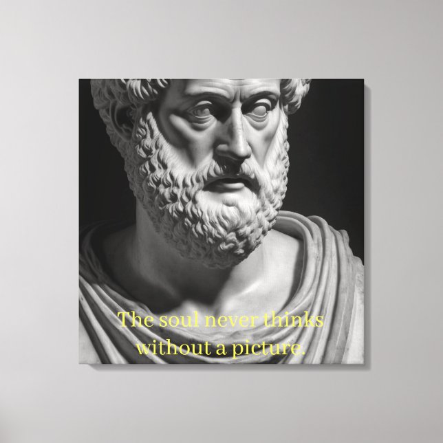 The Soul never thinks without a Picture Canvastryck (Framsida)