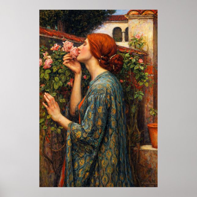 The Soul of the Rose by John William Waterhouse Poster (Framsidan)