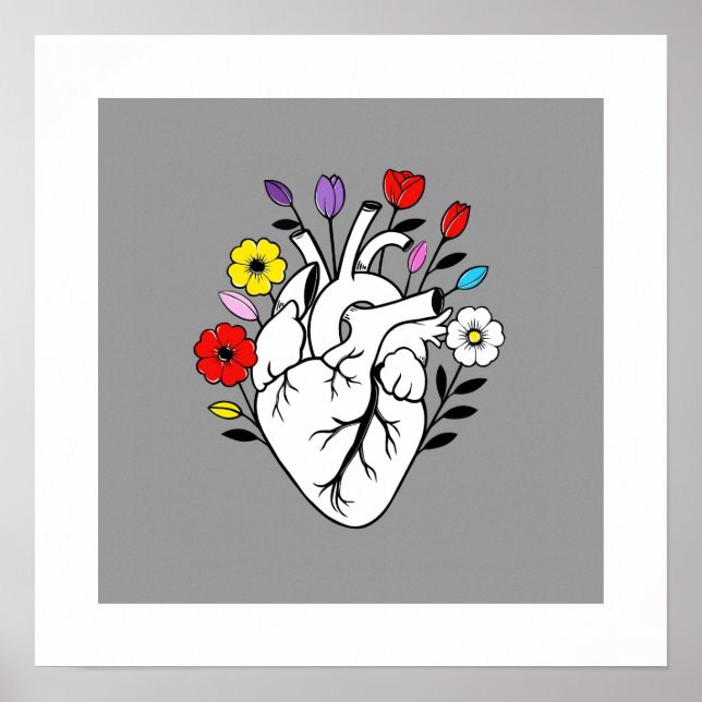 The Sound of Blooming – Anatomical Heart Poster (Framsidan)