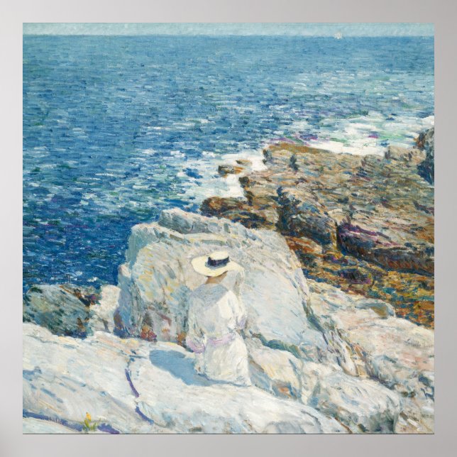 The South Ledges Appledore by Childe Hassam Poster (Framsidan)