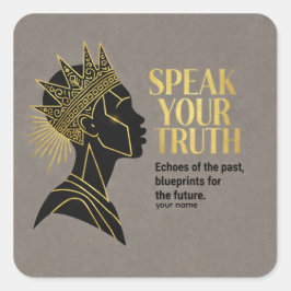 The Sovereign Voice: Echoes & Blueprints Fyrkantigt Klistermärke