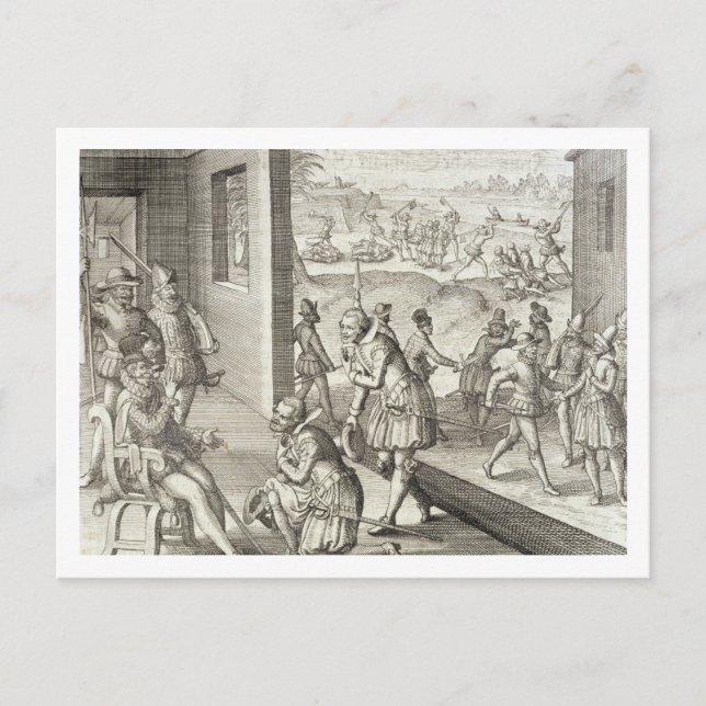 The Spain Capture Fort Caroline, 1565, från New Ne Vykort (Framsida)