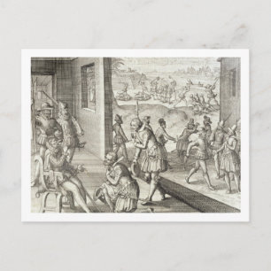 The Spain Capture Fort Caroline, 1565, från New Ne Vykort