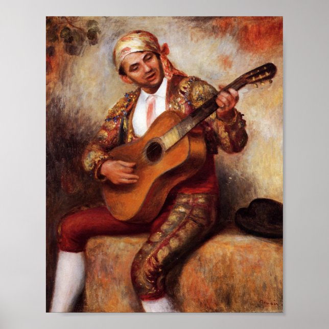 The Spanish Guitarist (by Pierre-August Renoir) Poster (Framsidan)