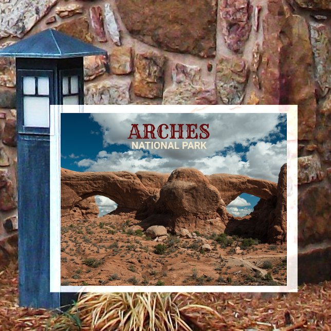 The Spectacles, nord- och sydfönster, Arches NP Vykort (Skapare uppladdad)