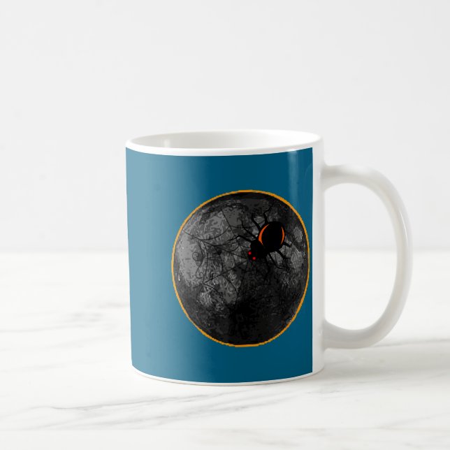 The Spider Web Arachnid Moon Solar Kaffemugg (Höger)
