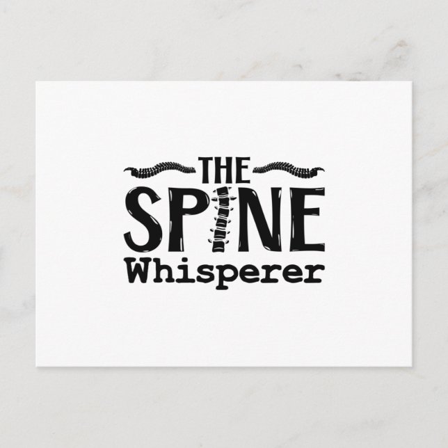 The Spine Whisperer Chiropractic Chiropractor Vykort (Framsida)