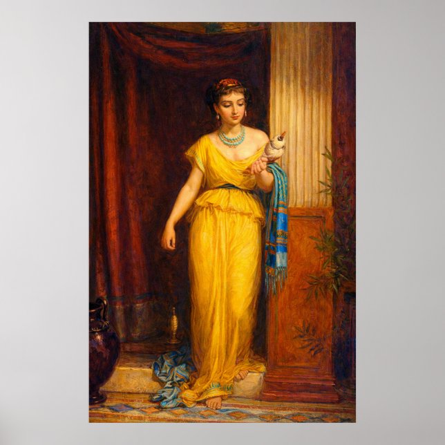 The spinner by John William Waterhouse Poster (Framsidan)