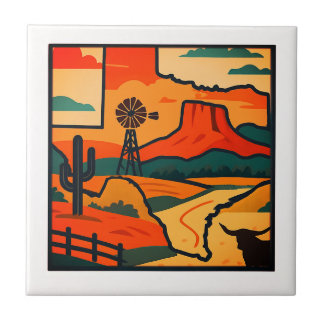 The Spirit of Texas Ceramic Tile Kakelplatta