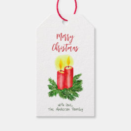The Spirt of Christmas Advent Candles Personalized Presentetikett
