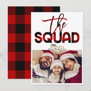 THE SQUAD Familj Jul Holiday Fotokort Inbjudningar