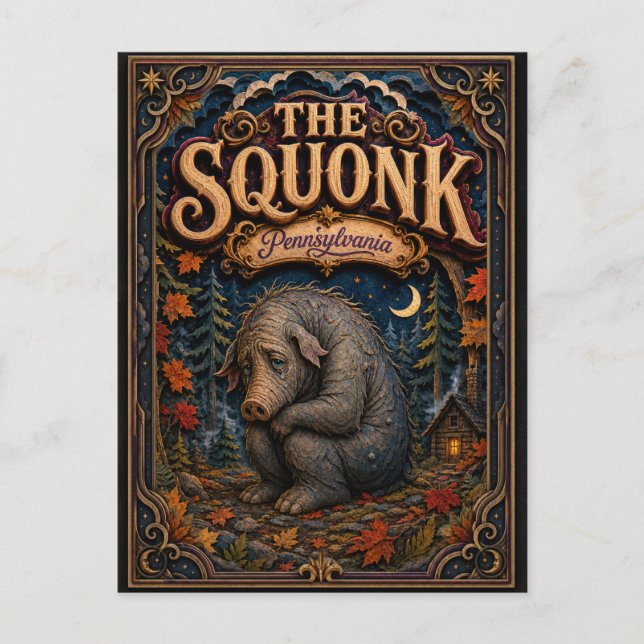 The Squonk Pennsylvania Popcut Legends Vykort (Framsida)