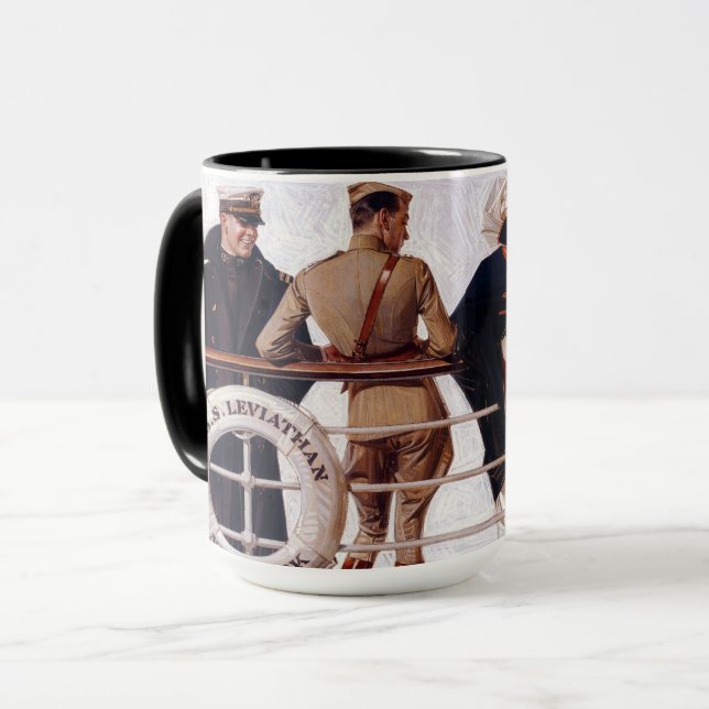 The SS Leviathan, 1918, J. C. Leyendecker Mugg (Framsida vänster)