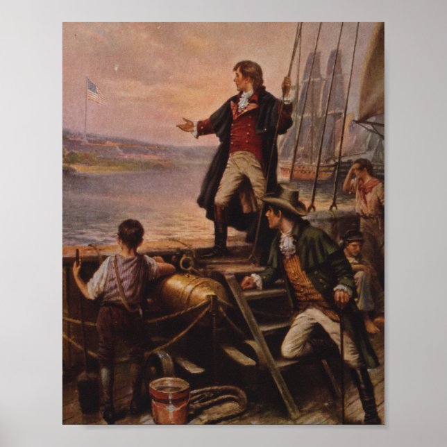 The Star Spangled Banner Ljus Edward Percy Moran Poster (Framsidan)