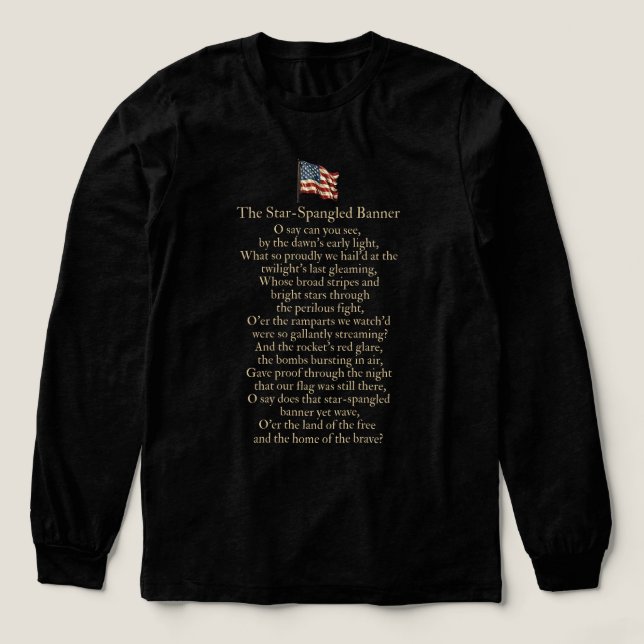 The Star-Spangled Banner Lyrics  T Shirt (Design framsida)