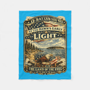 The Star Spangled Banner Patriotisk Usa 4:e Juli Fleecefilt