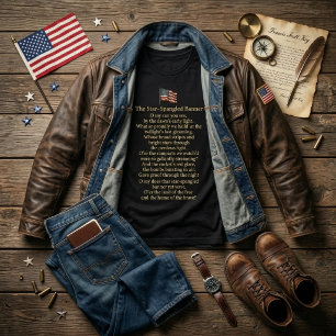 The Star-Spangled Banner Text T Shirt