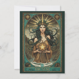 The Star Tarot Art Flat Thank You Card Tack Kort
