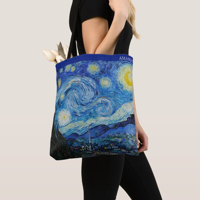 The Starry Night by Van Gogh – Customizable  Tygkasse (Närbild)