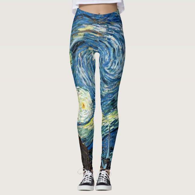 The Starry Night by Vincent Van Gogh Leggings (Framsida)