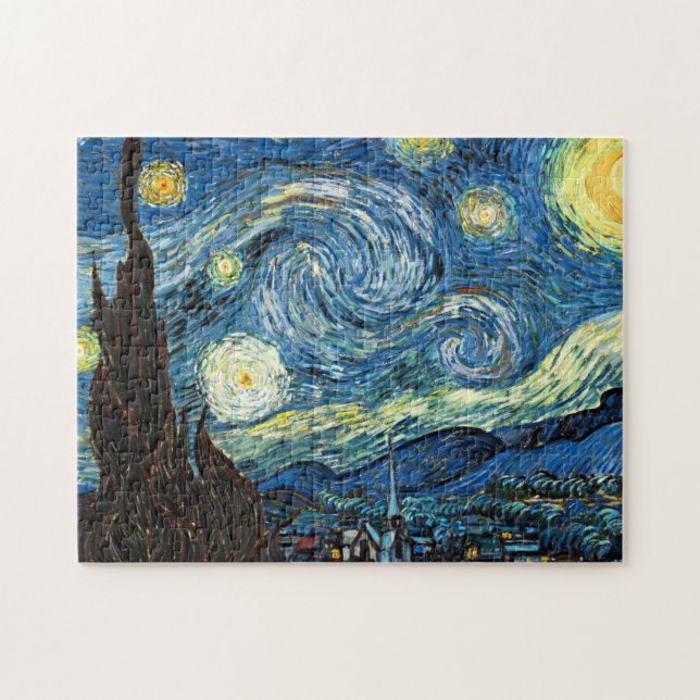 The Starry Night by Vincent Van Gogh Pussel (Horisontell)