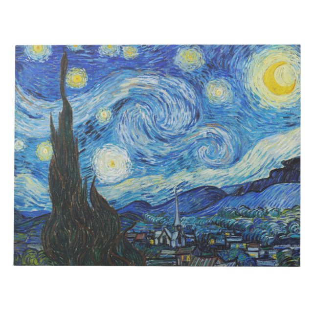 The Starry Night - Vincent Van Gogh Anteckningsblock (Framsida)