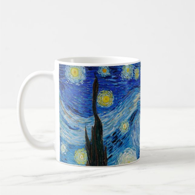 The Starry Night - Vincent Van Gogh Kaffemugg (Vänster)