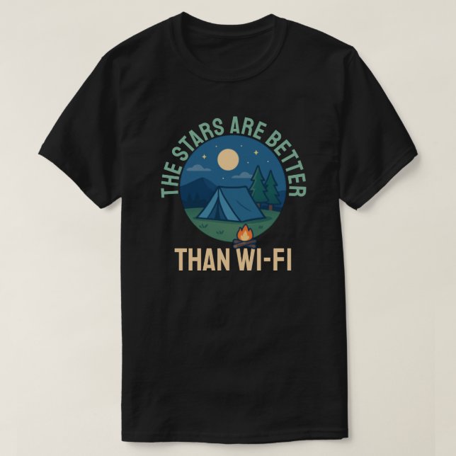 The stars are better than Wi-Fi T Shirt (Design framsida)
