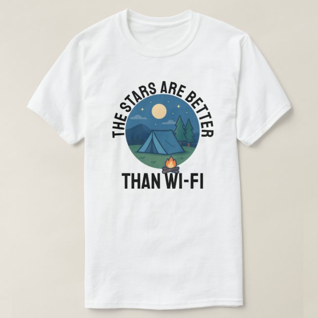 The stars are better than Wi-Fi T Shirt (Design framsida)