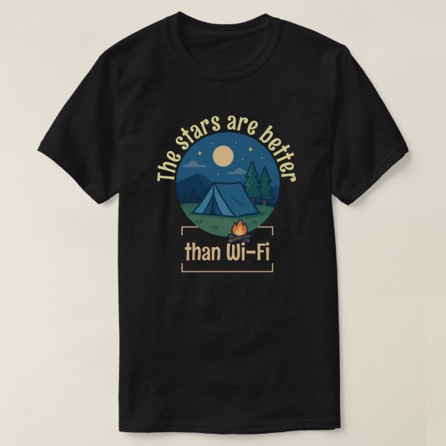The stars are better than Wi-Fi T Shirt (Design framsida)