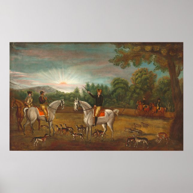 "The Start of the Hunt - American Fine Art Poster" Poster (Framsidan)