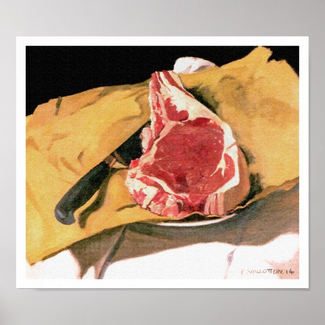 The Steak by Felix Vallotton, 1914 Poster (Framsidan)