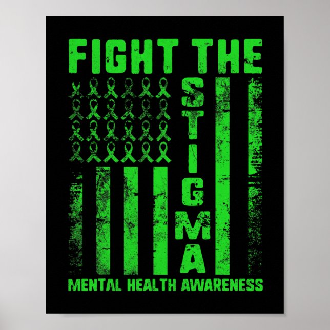 The Stigma Mental Health Awareness Depression Ånge Poster (Framsidan)