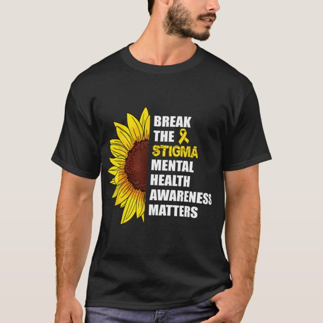 The Stigma Psykisk hälsa Medvetenhet Problem Södfl T Shirt (Framsida)