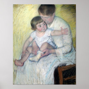 The Stocking, Mary Cassatt Poster