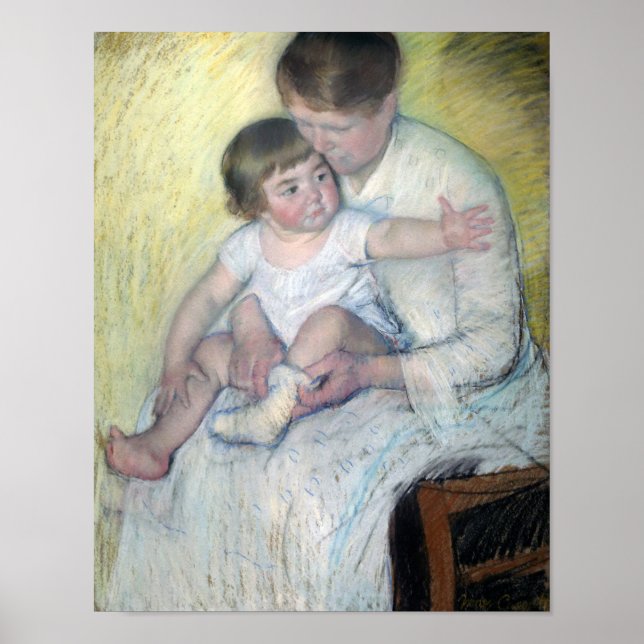 The Stocking, Mary Cassatt Poster (Framsidan)